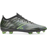 Under Armour Shadow Elite 4 Mach Gras Voetbalschoenen (FG) Zwart Metallic Black Neongroen