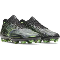 Under Armour Shadow Elite 4 Mach Gras Voetbalschoenen (FG) Zwart Metallic Black Neongroen