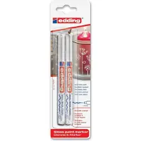 Edding 751 glanslakmarker blister van 2 wit
