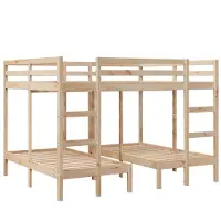 vidaXL Stapelbed 3-voudig massief grenenhout 160x200/80x160 cm