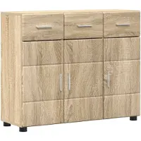 vidaXL Dressoir FLORIN 88,5 x 30,5 x 73 cm Sonoma Eik Bewerkt hout