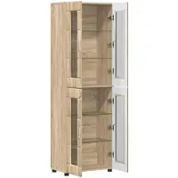 vidaXL Highboard FLORIN 60 x 35 x 182 cm Sonoma Eik Bewerkt hout