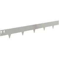 vidaXL Grasmaaiersiering, 10 stuks, 100 x 12 cm, staal, zilver
