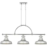 QUOIZEL LED Hanglamp Emery | 3X E27 Max 60W | Dimbaar | Imperial Silver