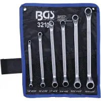 Bgs Doppel-Ringschlüssel-Satz tief gekröpft Zollgrössen SW 1/4" - 3/4" 6-tlg.
