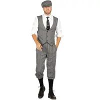 Coppens Roaring 20's set Finn Peaky Blinders - 100% Polyester - Carnavalskleding heren grote maten | Maat 54 |