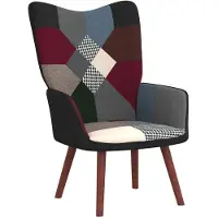 vidaXL Relaxstoel patchwork stof
