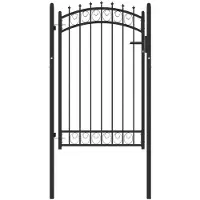 vidaXL Poort met speerpunten 100x150 cm staal zwart