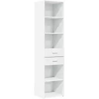 vidaXL Hoge kast 45x42,5x185 cm bewerkt hout wit