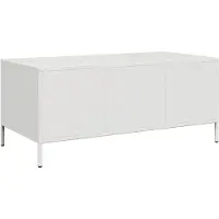 vidaXL Salontafel, wit, 101,5 x 50 x 43,5 cm, koudgewalst staal