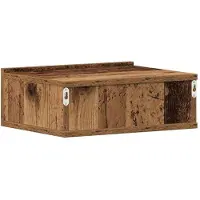 vidaXL Nachtkastjes 2 st zwevend 40x32x15 cm bewerkt hout oud hout