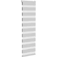 vidaXL Zebra rolgordijn 40x150 cm stofbreedte 35,9 cm lichtgrijs