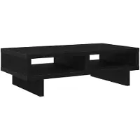 vidaXL Monitorstandaard Zwart Eiken 50x27x15 cm Bewerkt Hout