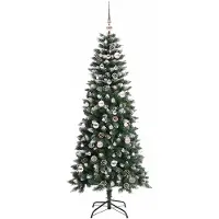 vidaXL Kunstkerstboom Groen 150 cm PVC en Plastic en Staal