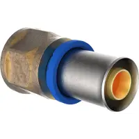 Kirchhoff Messing overgangsstuk, blank, 26 mm x 3/4"IT, persfitting voor meerlagenbuis - 988713455