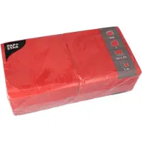 Papstar 10x 500 Servetten 1-laags 1/4 vouw 33 cm x 33 cm rood