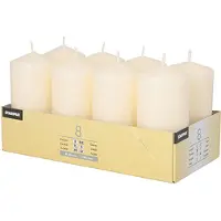 Starpak 6x 8 Stompkaarsen Ø 50 mm · 100 mm creme