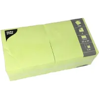 Papstar 4x 250 Servetten 3-laags 1/4 vouw 33 cm x 33 cm lime