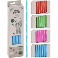 Excellent houseware Rietjes Kunststof Set A 50 Stuks Herbruikbaar Dia0,5x22cm Verschillende