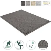 Elegance Beautissu Beaumare WR – Badmat Antislip 120x70cm – Douchemat Badkamer Antraciet