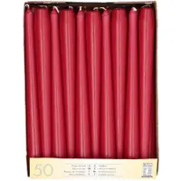 Starpak 2x 50 Kandelaarkaarsen Ø 22 cm · 25 cm bordeaux