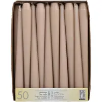 Starpak 2x 50 Kandelaarkaarsen Ø 22 cm · 25 cm poeder