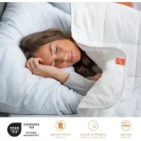 Sleepling Komfort 100 - hoofdkussen 40x80 cm 2-delige set - kussen van polyester - geschikt voor mensen met allergieën - als slaapkussen, bankkussen of sierkussen - Made in EU - 40 x 80 cm - wit