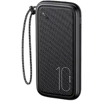 Usams Powerbank PB56, 10000mAh, 2xUSB / USB-C / MicroUSB, snelladen, zwart/zwart, 10KCD15001 (US-CD15)
