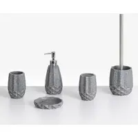 Beliani SAMIRIA - Badkameraccessoireset - Grijs - Polyresin