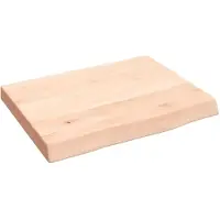 vidaXL Wastafelblad 40x30x(2-4) cm onbehandeld massief hout