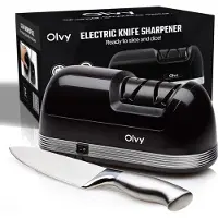 Olvy Elektrische Messenslijper PRO - Messenslijper Elektrisch - Anti Slip - Messen Slijper - Messenslijpers