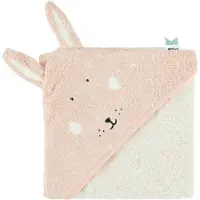 Trixie Badcape - Mrs. Rabbit - 75x75cm - 100% Biologisch Katoen - Hooded Towel - Handig formaat