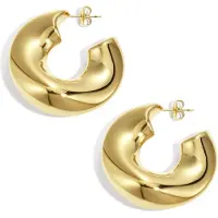 Cala Rose Oorbellen 'CHUNKY HOOP' goud