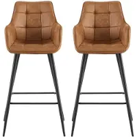 Benoa Barstoel Lucille Arm - Cognac - set van 2