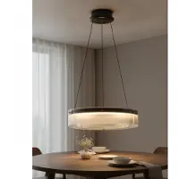 Lyora Design hanglamp Pauline zwart met glas Ø 55cm