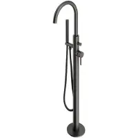 Omnires Y - Staande badkraan, met huis, geborsteld grafiet Y1233GR