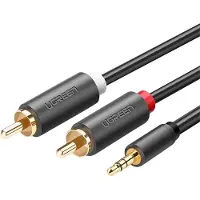 UGREEN Av102 Kabel 2X Rca (Cinch) Jack 3.5 Mm 3M (Czarny)