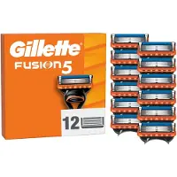 Gillette Fusion 5, scheermesjes voor heren, 12 originele scheermesjes, oranje