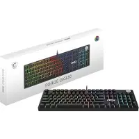 MSI FORGE GK320 RGB gaming-toetsenbord (bekabeld) met rode, verwisselbare mechanische schakelaars, standaard lay-out, zwart