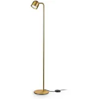 Ideal Lux Vloerlamp Dodo, dimbaar, messing / goud, Woon-/ Eetkamer, metaal, Modern, vloerlamp