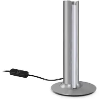 Ideal Lux Tafellamp Dorica, dimbaar, alu / grijs / zink, Woon-/ Eetkamer, Aluminium, Modern, Tafellamp