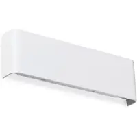 Ideal Lux LED-wandlamp Delta, wit / opaal, Woon-/ Eetkamer, Aluminium, Modern, LED wandlamp