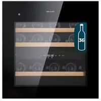 Cecotec Ingebouwde Wijnkoeler GrandSommelier Duo 36000 Touch Black met compressor