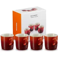 Le Creuset Set Mokken Per 4 Kersenrood 350ml