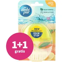 Ambi Pur 1+1 gratis: Toiletblok Starterkit 5in1 Lemon & Mandarine