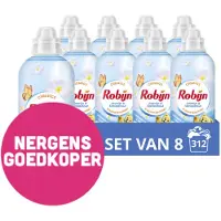 Robijn - Wasverzachter - Jasmijn & Sandelhout - 8 flessen - 312 wasbeurten - Voordeelverpakking