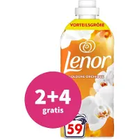 Lenor 2+4 gratis: Wasverzachter Amber & Orchidee 59 Wasbeurten 1239 ml