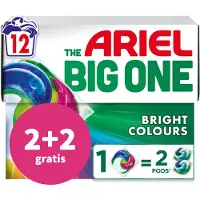 Ariel 2+2 Gratis: 4in1 Wasmiddel Pods The Big One Color 12 Stuks