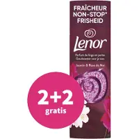 Lenor 2+2 gratis: In-Wash Geurbooster Jasmijn & Rose de Mai 19 wasbeurten 240 gr