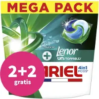 Ariel 2+2 gratis: 4in1 Wasmiddel Pods Lenor Unstoppables 44 stuks
